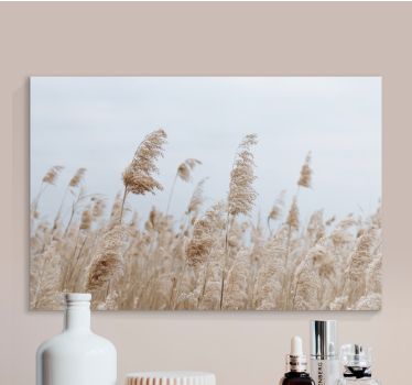 Canvas schilderij bloemen en planten zachte grasbries - TenStickers