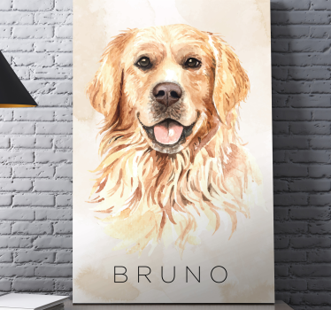 Canvas schilderij hond golden retriever portret - TenStickers