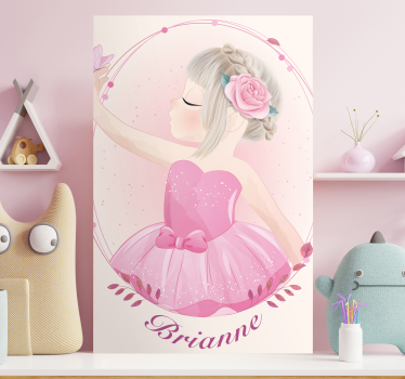 Canvas schilderij kinderen ballerina meisje - TenStickers