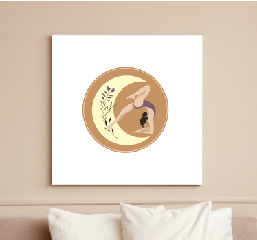 Canvas schilderij kinderen yoga pose sereniteit - TenStickers