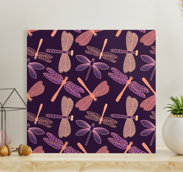 Canvas schilderij libel delicate libelpatronen - TenStickers