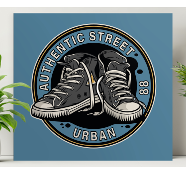 Canvas schilderij sporten urban sneakers sfeer - TenStickers