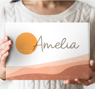 Canvas schilderij tekst elegante gepersonaliseerde naam - TenStickers
