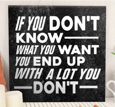 Canvas schilderij tekst motivatie voor het leven - TenStickers
