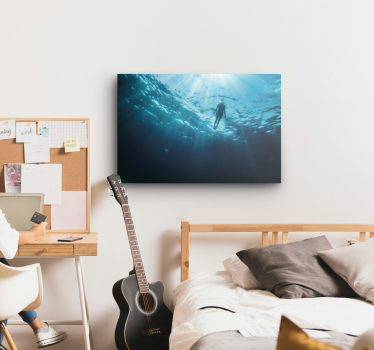 Scuba duiker onderwater canvas - TenStickers