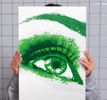 Canvas stilleven en fruit groene oog illustratie - TenStickers