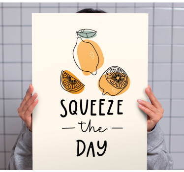 Canvas stilleven en fruit knijp de dag - TenStickers