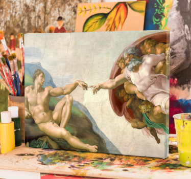 De schepping van Adam canvas schilderij - TenStickers