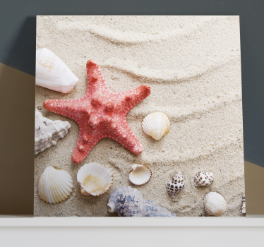 Zeester op strand canvas - TenStickers