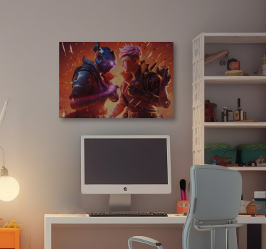 Epische gevecht videogames canvas schilderij - TenStickers