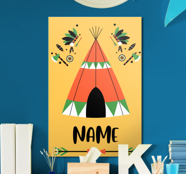 Gepersonaliseerde tipi Canvas schilderij kinderkamer - TenStickers