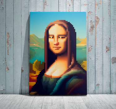 Gioconda pixelkunst Canvas schilderij kunst - TenStickers
