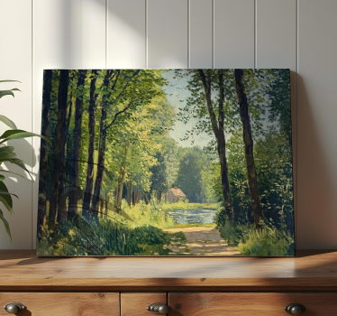 Groen bos Canvas landschap - TenStickers