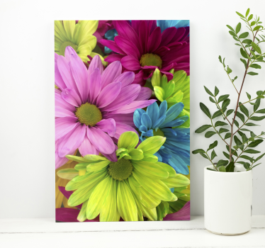 Kleurrijke bloemen canvas - TenStickers