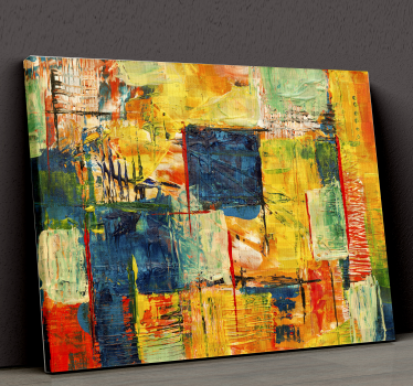 Kleurrijke mozaïek canvas schilderij - TenStickers