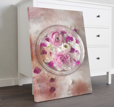Kom bloemen schilderij Canvas bloem en plant - TenStickers
