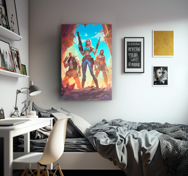 Krijgers in een verlaten plaats games canvas - TenStickers