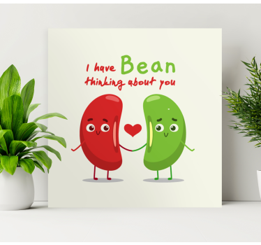 Liefdesbonen samen Canvas stilleven en fruit - TenStickers