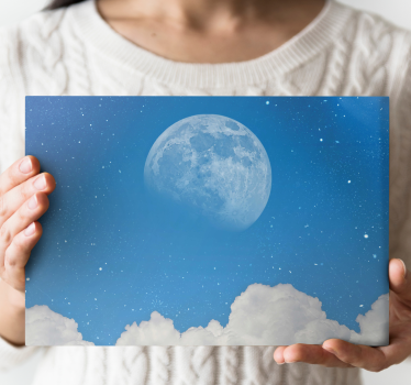 Maan in de lucht Canvas landschap - TenStickers