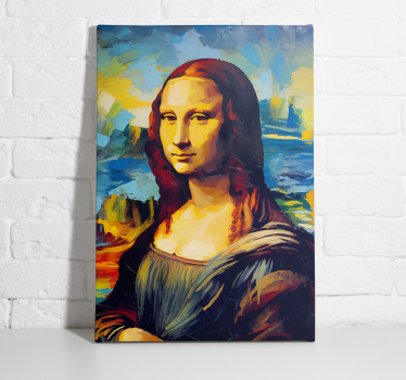 Mona lisa impressionistische stijl Canvas schilderij kunst - TenStickers