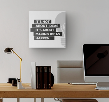 Motiverende canvas "it's not about ideas" - TenStickers
