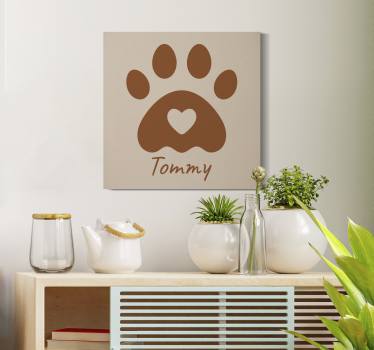 Poot met naam Gepersonaliseerde canvas schilderij - TenStickers