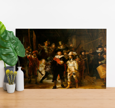 Rembrandts Nachtwacht canvas schilderij - TenStickers
