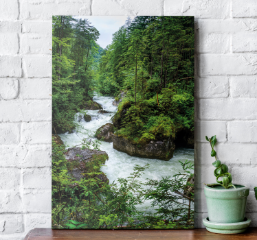Rustig rivierlandschap Canvas landschap - TenStickers
