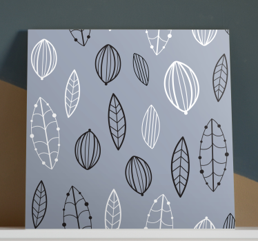 Scandinavische bladeren canvas schilderen - TenStickers
