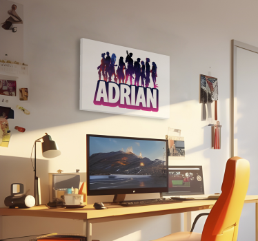 Silhouet van epische personages canvas - TenStickers