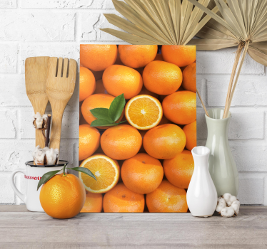 Sinaasappelen Canvas stilleven en fruit - TenStickers