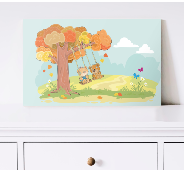 Beren vrienden Canvas schilderij kinderen - TenStickers