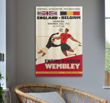 Vintage schilderij België Engeland 1952 - TenStickers