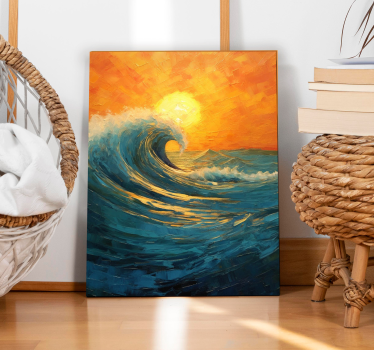Zonsopgang golf Canvas schilderij  landschap - TenStickers