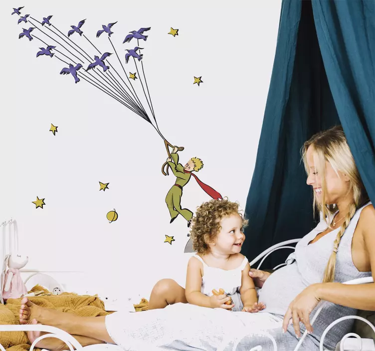 Vliegende Kleine Prins Poëtisch Verhaal - TenStickers