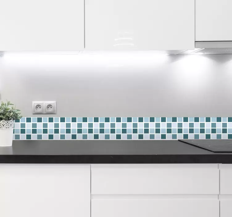 Koele tonen mozaik sticker - TenStickers