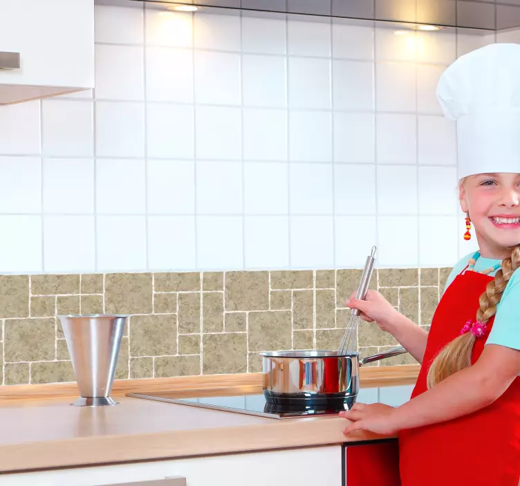 Marmeren badkamer tegel stickers - TenStickers