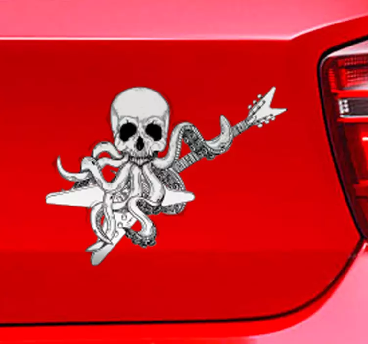 Muursticker games octopus gitaar doodskop - TenStickers