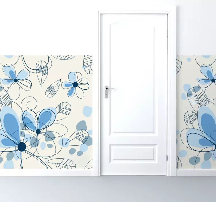 Sticker strook van bloemen - TenStickers