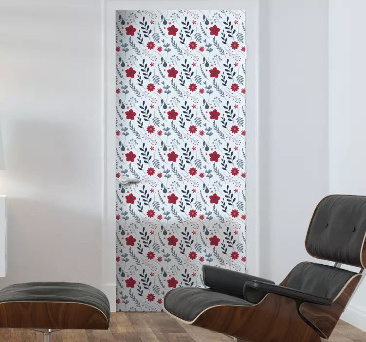 Badkamer meubel sticker bloemen - TenStickers