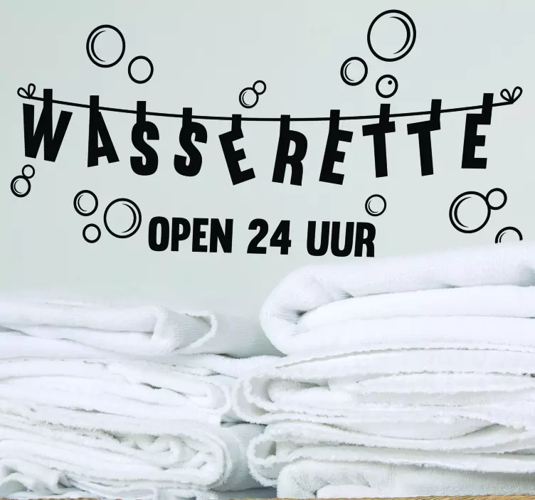 Bedrijfsstickers Wasserette waskamer - TenStickers