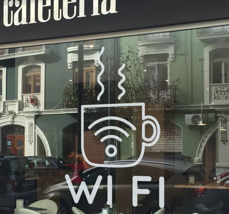 Horeca stickers wifi muursticker - TenStickers