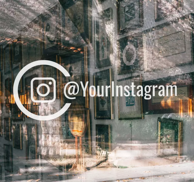 Bedrijfsstickers Etalage sticker instagram logo - TenStickers