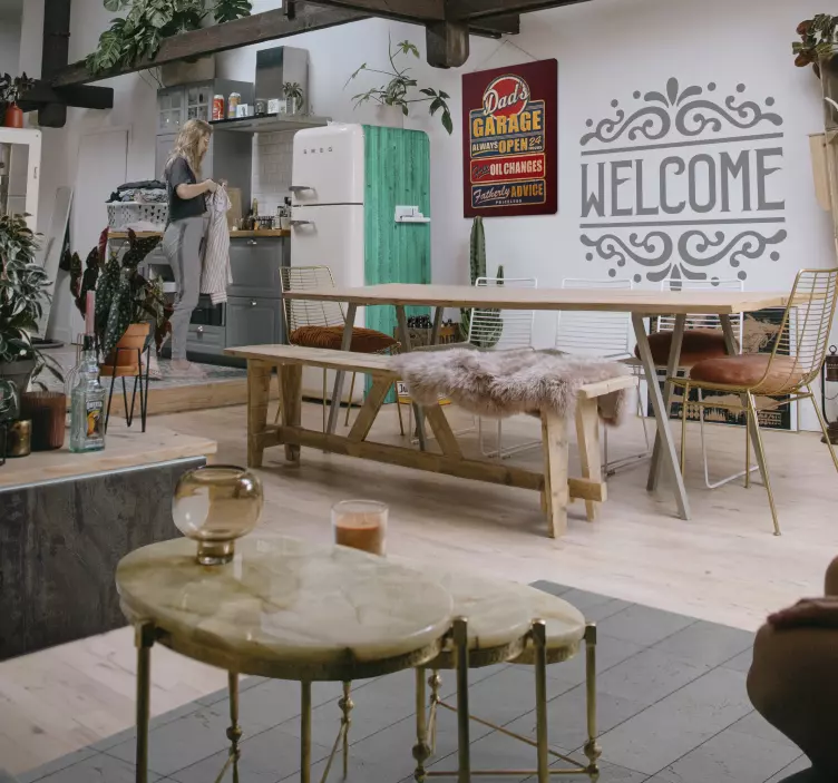 Koelkaststicker oude mint metallic textuur - TenStickers