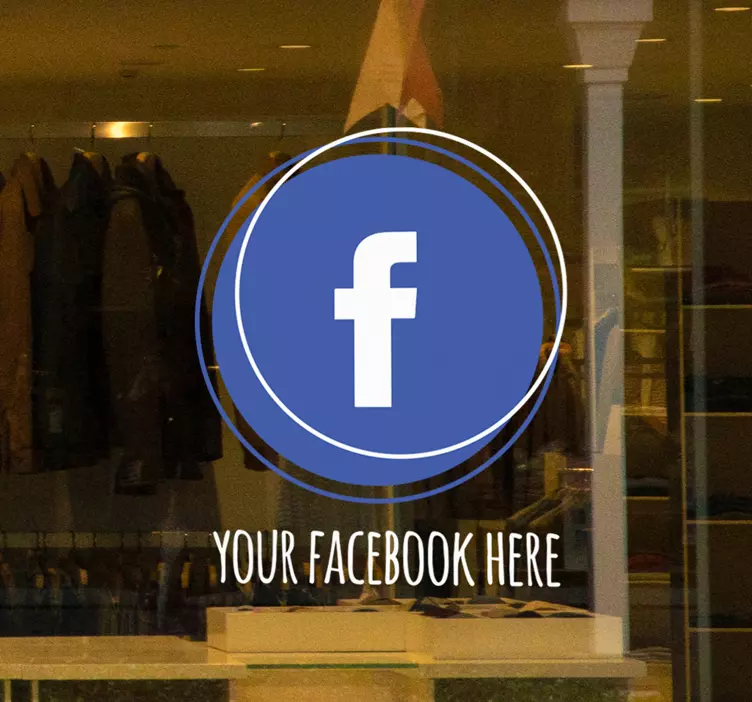 Etalage sticker social media embleem - TenStickers