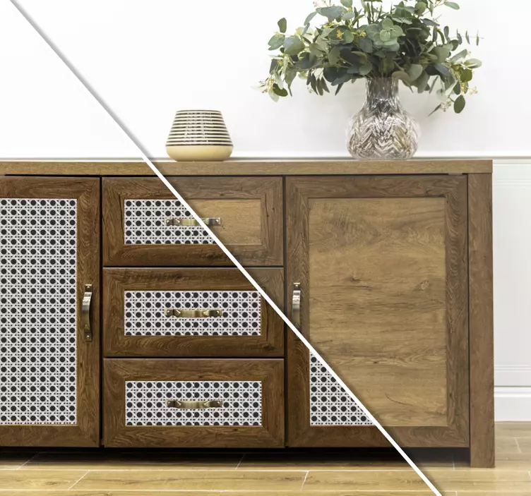 Hedendaags bladpatroon meubel sticker - TenStickers