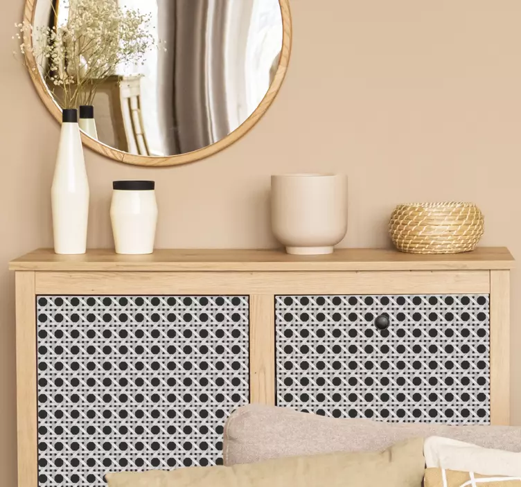 Hedendaags bladpatroon meubel sticker - TenStickers