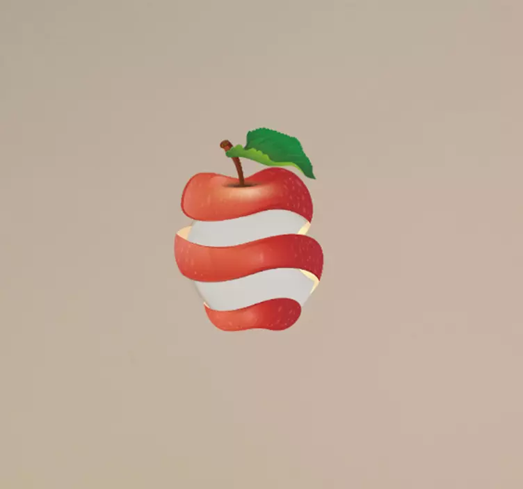 Geschilde appel laptop sticker - TenStickers