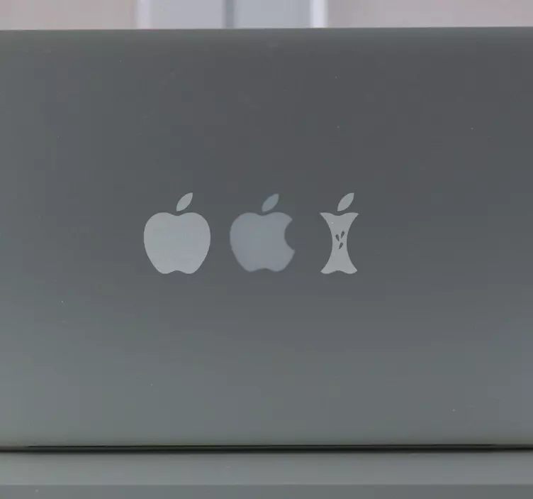 Opgegeten apple laptopsticker - TenStickers