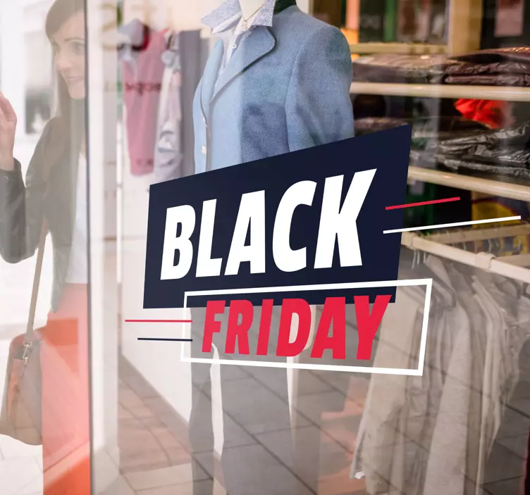 Etalage black friday sticker moderne stijl - TenStickers